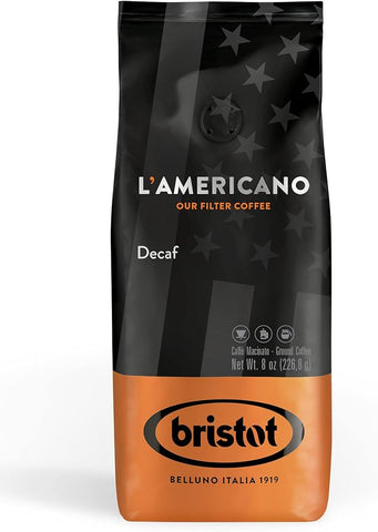 Bristot Decaffeinated Espresso Filter Coffee Retail Tins